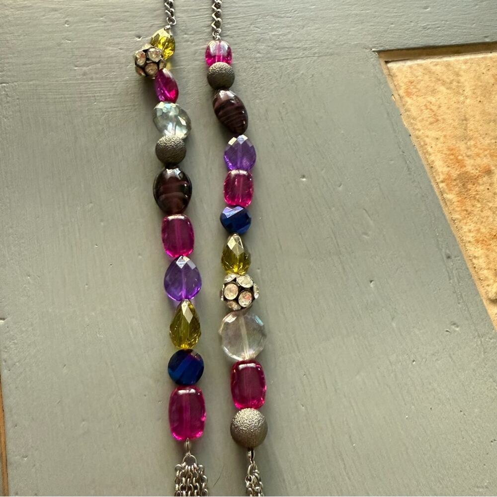 Lane Bryant Silver Tone Beaded Necklace - Picture 7 of 8